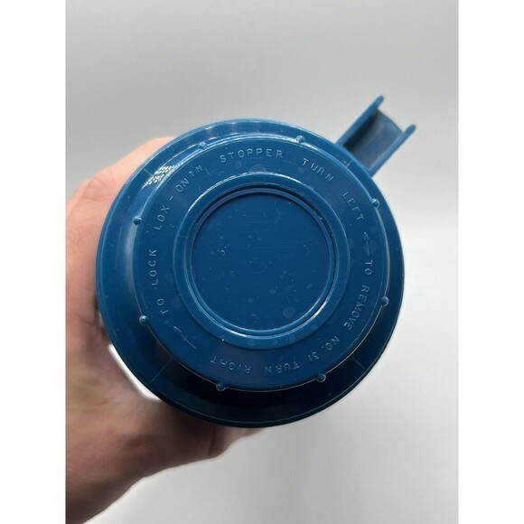 Vintage 1987  Aladdin 1 Pint Vacuum Teal Hot & Cold Thermos Tumbler Brazil Used - Picture 5 of 6